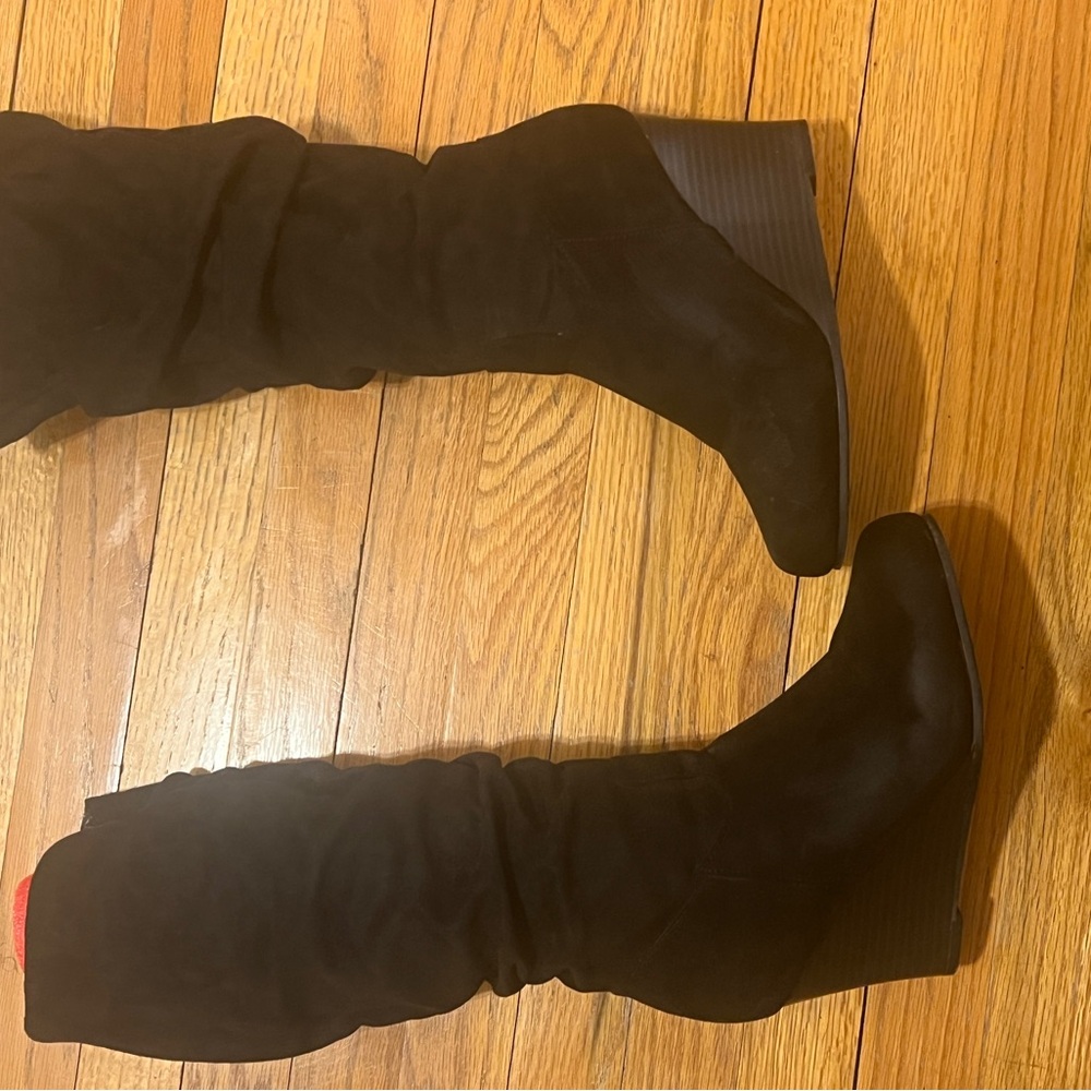 Black Suede Women's Wedge Boots